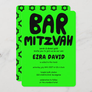 Convite Groovtering Handlettering BAR Personalizado Mitzva