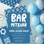 Convite Groovtering Handlettering Bar Personalizado Mitzva<br><div class="desc">Cartão perfeito para anunciar um bar mitzvah! Mão fez arte para você com a letra na frente e um padrão no lado de trás! TOTALMENTE PERSONALIZÁVEL! Clique em "Personalizar" acima para editar o texto. Clique em "editar usando a ferramenta design" para ajustar as fontes, cores e posicionamentos e para excluir...</div>
