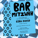 Convite Groovtering Handlettering BAR Personalizado Mitzva<br><div class="desc">Cartão perfeito para anunciar um bar mitzvah! Mão fez arte para você com a letra na frente e um padrão no lado de trás! TOTALMENTE PERSONALIZÁVEL! Clique em "Personalizar" acima para editar o texto. Clique em "editar usando a ferramenta design" para ajustar as fontes, cores e posicionamentos e para excluir...</div>