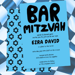 Convite Groovtering Handlettering BAR Personalizado Mitzva