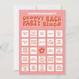 Convite Groovy Bach Festa de solteira Bingo, baixe!