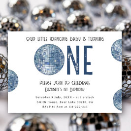 Convite Groovy Disco Dancing Baby First Birthday