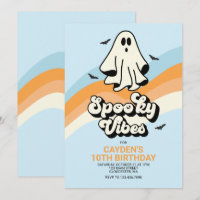 Groovy Fantasma retro Halloween Vibrações Assustad