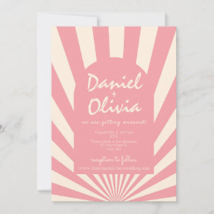 Convite Groovy Funky Hippie 60 com Casamento QR