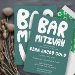 Convite Groovy Handlettering Bar Personalizado Bnai Mitzva<br><div class="desc">Cartão perfeito para anunciar um bar mitzvah! Mão fez arte para você com a letra na frente e atrás! TOTALMENTE PERSONALIZÁVEL! Clique em "Personalizar" acima para editar o texto. Clique em "editar usando a ferramenta design" para ajustar as fontes, cores e posicionamentos e para excluir o design traseiro, se preferir...</div>