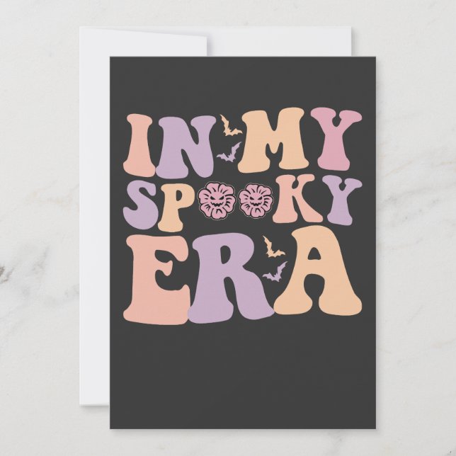 Convite Groovy Na Minha Época Estranha Cai O Fantasma Do H (Frente)