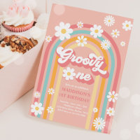 Groovy One Boho Daisy Rainbow Party