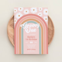 Groovy One Boho Retro Daisy Party - primeiro anive