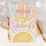 Convite Groovy One Hippie primeiro aniversario Sunshine Da<br><div class="desc">Groovy One Hippie primeiro aniversario Sunshine Daisy Convite Todos os designs são © PIXEL PERFECTION LTD</div>