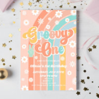 Groovy One Rainbow Daisy Retro Party