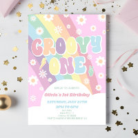 Groovy One Rainbow Daisy Retro Party
