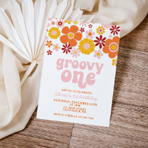 Groovy One Retro Floral primeiro aniversario