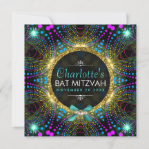 Groovy Princess Mint Rosa Luz Negra Bat Mitzvah