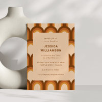 Groovy Retro Anos 70 Marrom Bizarro Bat Mitzvah