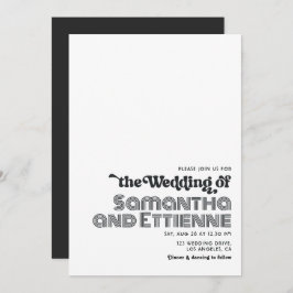 Convite Groovy Retro Vibes Wedding