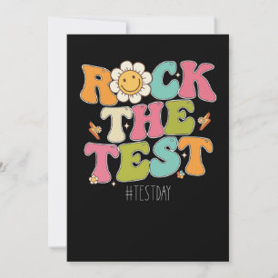 Convite Groovy Rock The Test Motivational Testing Day