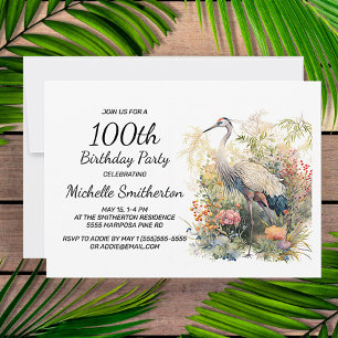 Convite Groupe Deixa Folhagem Floral 100º Aniversário