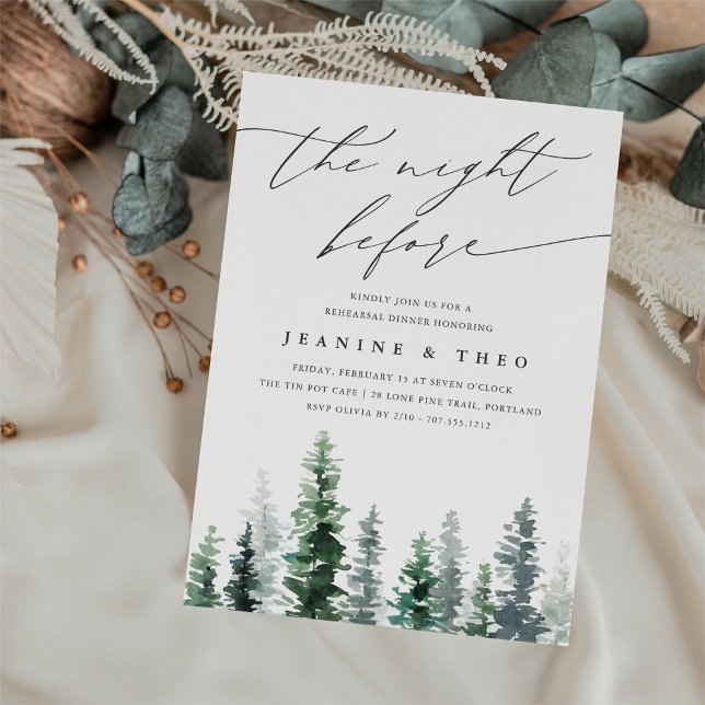 Convite Grove de Madeira | Janto de ensaio "Evergreen" (Criador carregado)