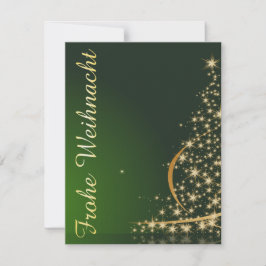 Convite Grünes Weihnachtsmočimit goldenem Weihnachtsbaum