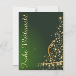 Convite Grünes Weihnachtsmočimit goldenem Weihnachtsbaum