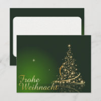 Grünes Weihnachtsmočimit goldenem Weihnachtsbaum