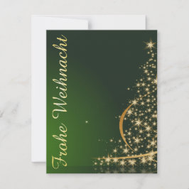 Convite Grünes Weihnachtsmočimit goldenem Weihnachtsbaum