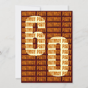 Convite Grunge 60th Birthday Dourado e Brown W1048