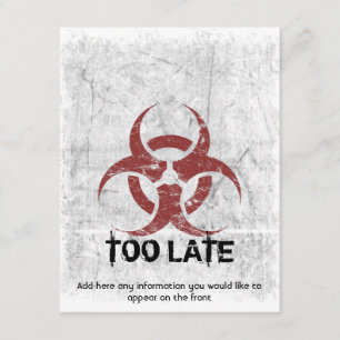 Convite Grunge do Biohazard do modelo customizável