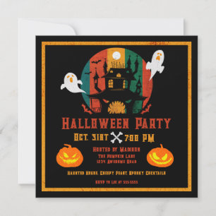 Convite Grunge Haunge House Halloween