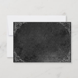 Convite Grunge Rosa Damask Gothic Note Card