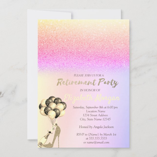 Convite Grupo de Aposentadoria de Lâmpadas de Altura Alta (Frente)