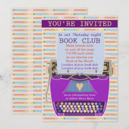 Convite Grupo de Leitura 1 do Clube Personalizado de Cader