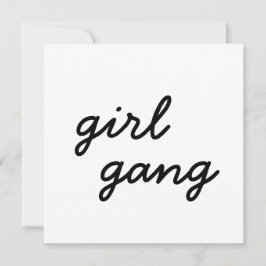 Convite grupo de meninas fofo roteiro feminista moderno po