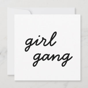 Convite grupo de meninas fofo roteiro feminista moderno po