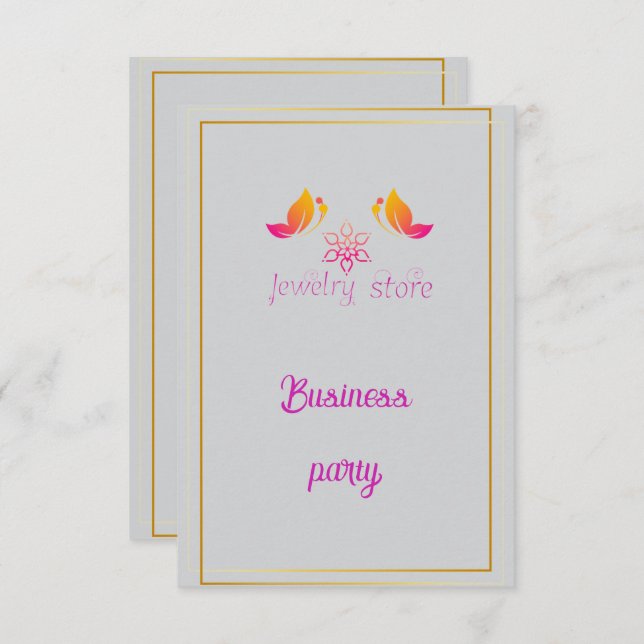 Convite Grupo de negócios (Frente/Verso)