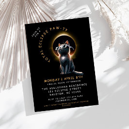 Convite Grupo de Visualização do Eclipse Solar Total do Ca