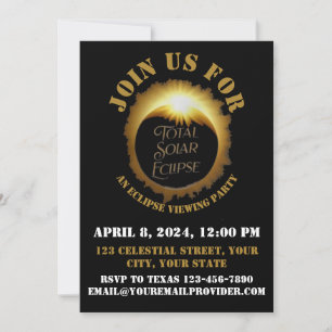 Convite Grupo de Visualização Total do Eclipse Solar 2024