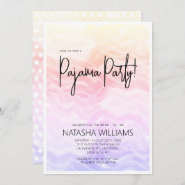 Convite Grupo do Partido Pajama Colorido Pastel Chic