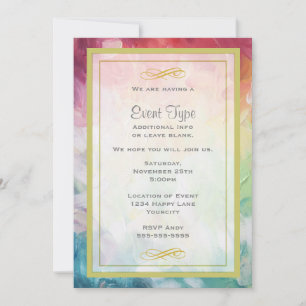 Convite Grupo Genérico de Pintura de Abstrato espesso colo