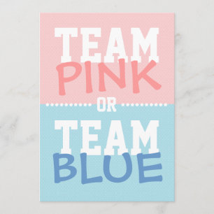 Convite Grupo Rosa ou Equipe Azul Festa Revelação de Gê
