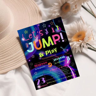 Convite Grupo Trampoline   festa de aniversário de Salto d