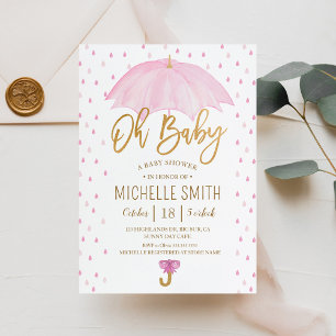 Convite Guarda-chuva de Amor Sprinkle Baby Shower