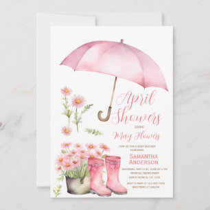 Convite Guarda-chuvas Chás trazem flores de maio