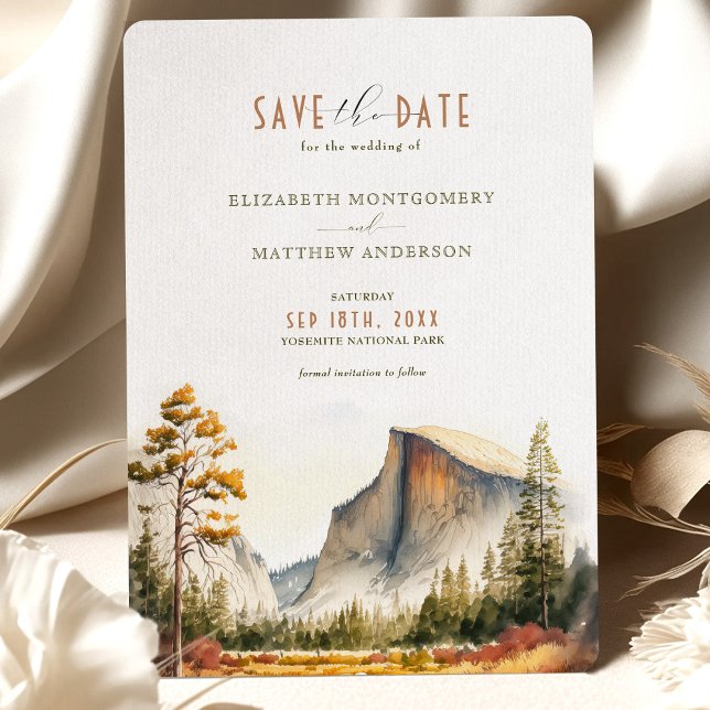 Convite Guardar A Data De Destino Do Parque Nacional Yosem (Criador carregado)