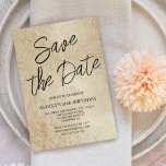 Convite Guardar a data de nascimento do Ouro moderno 50º a<br><div class="desc">Crie seu próprio convite de aniversário 50º! Personalize esta design com seu próprio texto. Você pode personalizar ainda mais este design selecionando o botão "Editar Detalhes",  se desejar.</div>