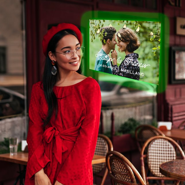 Convite Guardar A Data Fotografia Campo Algodão Dourado Pi (Save The Date Photo Country Cottage Gold PinkBird Invitation)