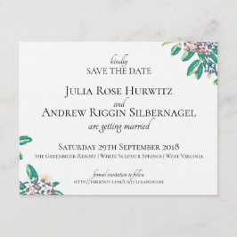Convite Guardar a data para o casamento de White Sulphur S