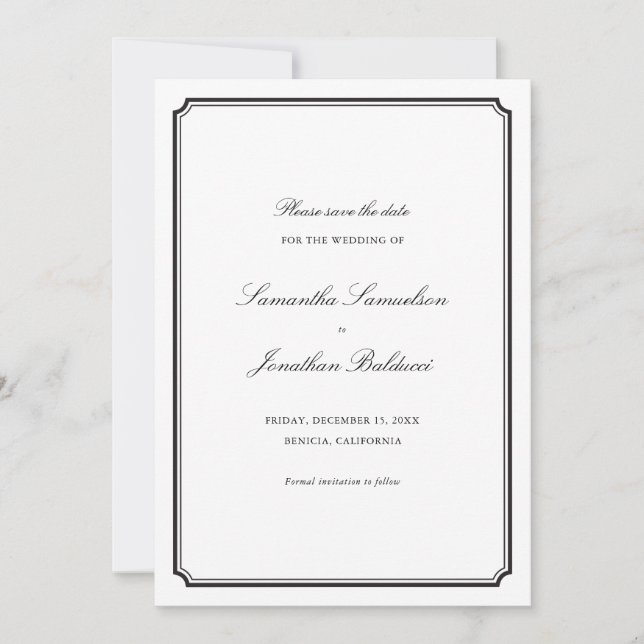 Convite Guardar Formal a Data (Frente)