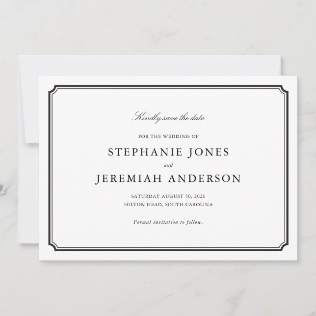 Convite Guardar Formal a Data (Frente)