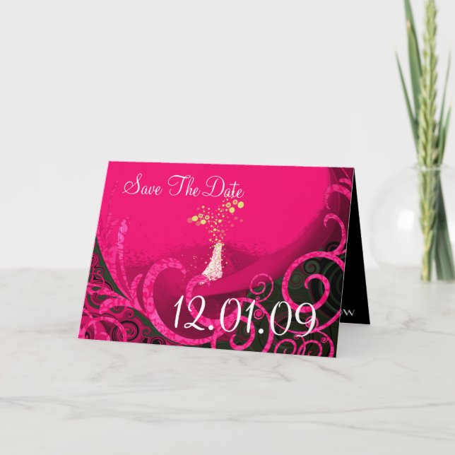 Convite Guardar o Cartão-Postal de Rasberry Cala Lily (Frente)